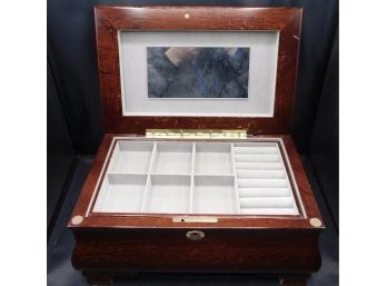 Solid Wood Jewelry Organizer With Felted Interior