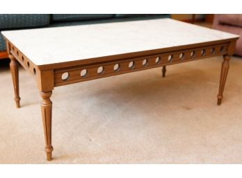 Beautiful Coffee Table W/ Faux Marble Top - L42' X H15' X D22'