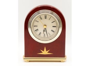 Rosewood Arch Tabletop Clock - Battery Operated