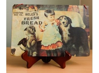 Everyone Goes For Helen's Fresh Bread - Decorative Tin Advertisement