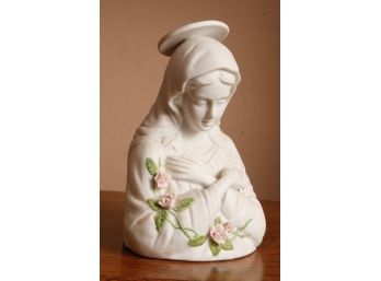 Vintage Praying Virgin Mary Ceramic Figurine