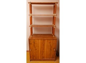 Vintage Wooden Shelving W/ Storage - L30' X H65' X D16'