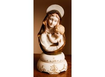 Mother Mary W/ Child - Music Figurine -