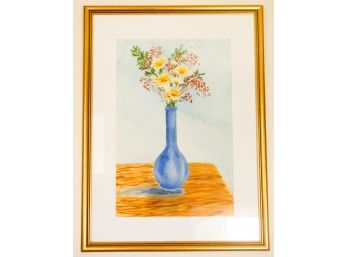 Beautiful Painting Of Flowers In Vase - Signed Ken Korb98 - L18' X H13'