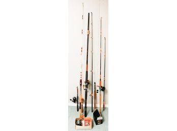 Lot Of 7 Assorted Fishing Poles And Reels - Signature Graphite 560T, Ugly Stick, Pen Reels, Garcia Mitchell