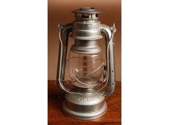 Olde Brooklyn Lantern Antique Style Vintage Camping Lamp Bright LED Light Silver