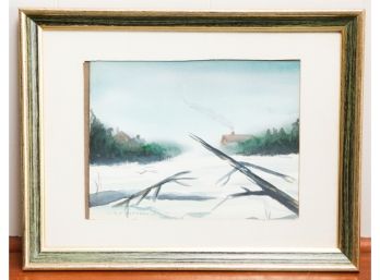 Beautiful Watercolor Painting - Framed - Signed N.J. Metzger - L14' X H18'