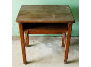 Charming Vintage Wooden School Desk  - L24' X H25' X D18'