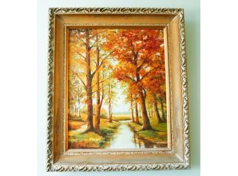 Stunning Painting On Canvas - Beautiful Landscape - Signed - L24' X H28'