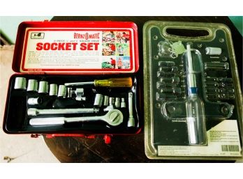 Complete Socket Set & Sears Craftsman Magnetic Ratcheting Screwdriver/nutdriver Set