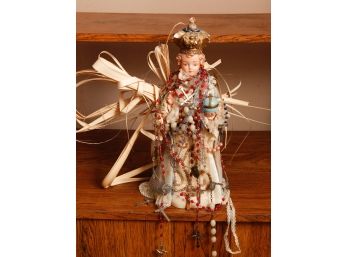Infant Of Prague Statue - 13' - Covered In Crosses And Palm