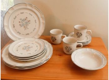 Cordella China Set - Hand Decorated Stoneware - Made In Japan - 15 Pieces