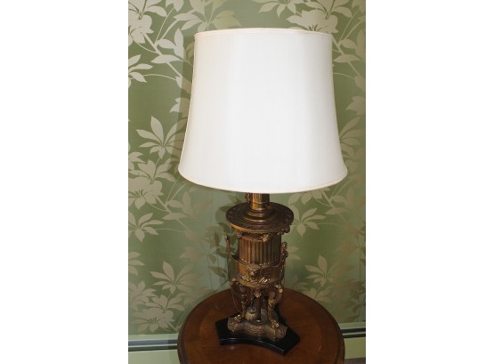 Brass Lamp With Marble Base