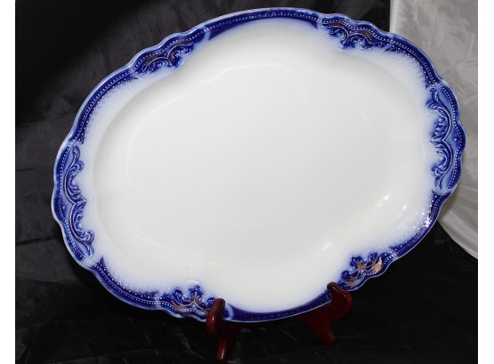 Flow Blue Pretty W. H. Grindley China Platter