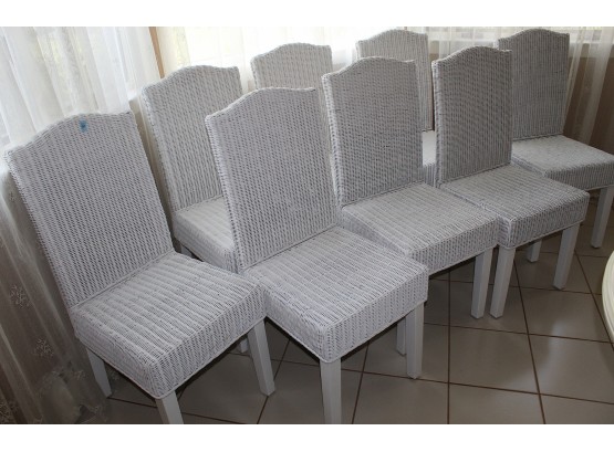 Safavieh Beautiful  White Rattan Dining Chairs (8)