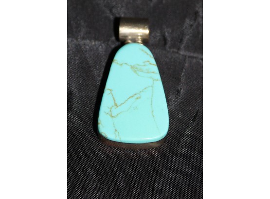 Mexico Sterling Turquoise Pendant