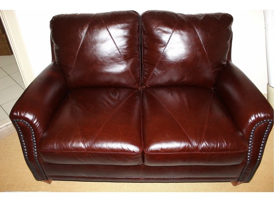 Brand New Luke Unique Loft Collections Italian Leather Love Seat