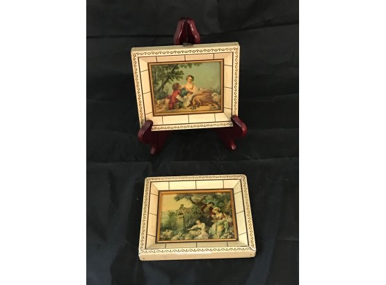 2 Small Framed Pastorals By Francois Boucher