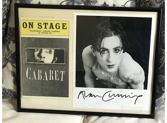 Alan Cummings Framed Signed Photo With Cabaret Playbill
