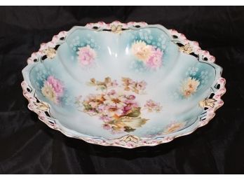 S & T R. S. Germany Floral Bowl