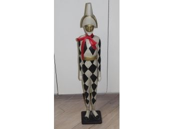 Wooden French Clown Statue