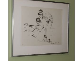 Incredible Norman Rockwell Signed And Numbered Drawing