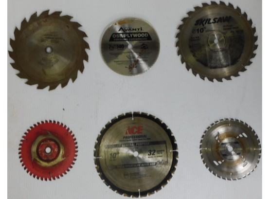Lot Of 6 Assorted Circular Saw Blades