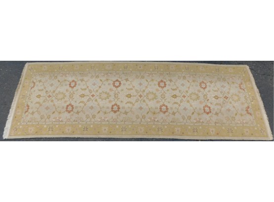 Light Brown Area Rug With Floral Pattern