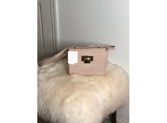 Badgley Mischka Colette Soffrano Leather Handbag With Purse Strap