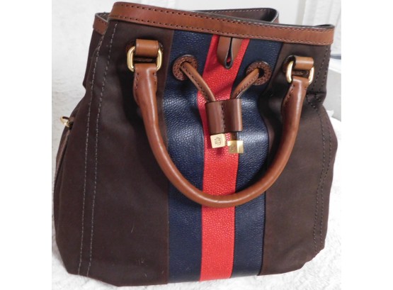 Brooks Brothers Crossbody Brown Bucket Bag Designed By Thom Browne