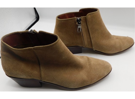 Apri By Italian Shoemakers Taupe Suede Booties - Women's Size 9