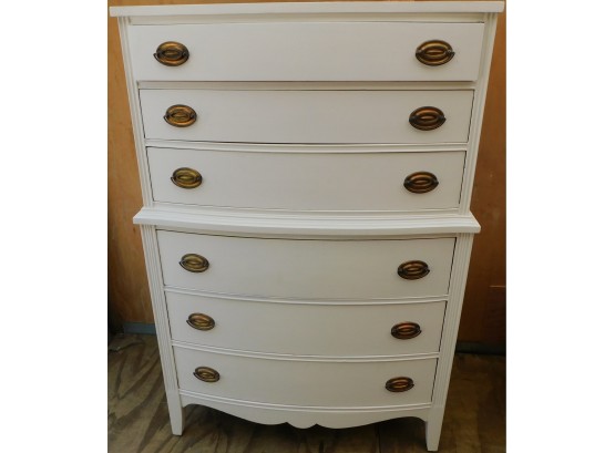 Antique Mahogany Dresser Chalk Painted White With 6 Drawers