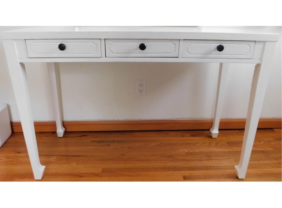 Lovely White Wooden 3 Drawer Vanity/Desk