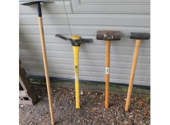 Lot Of Assorted Tools Sledge Hammers And More (4)