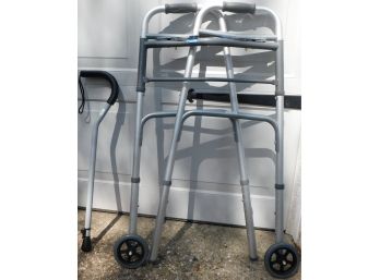 Invacare Walker And Cane Set