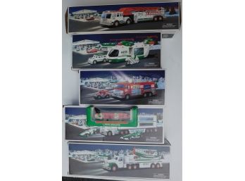 Lot Of 6 Assorted Hess Trucks With Original Boxes