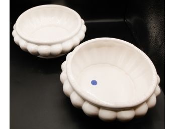 Lot Of 2 Beautiful Ceramic  White Bowls