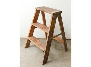 Wooden Step Ladder - L12.5' X H23' X D17'
