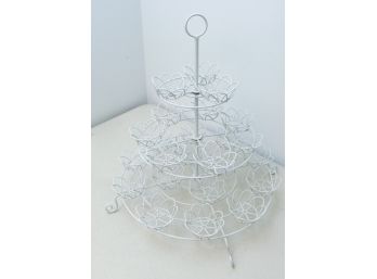 White Coated Wire Cupcake Displays 24 Cupcakes
