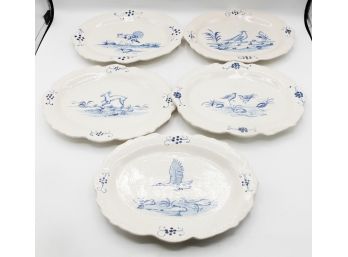 Lot Of 5 Decorative Ethan Allen Plates - Made In Italy -