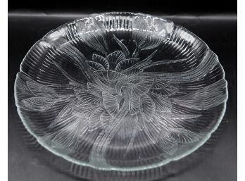 Stunning 10' Glass Round Serving Dish