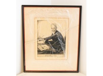 Etching Of George Bernard Shard - Signed -published 1929-  L16' X H19'