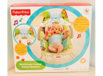 New - Fisher Price - Rainforest Friends Deluxe Bouncer