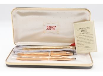Classic Cross Pens In Original Case  - 14kt Gold Filled - Cross Guarantee
