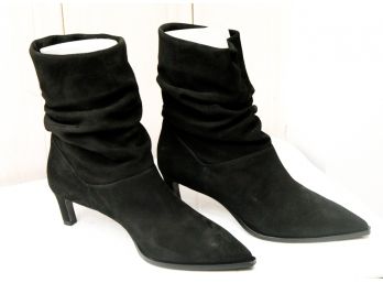 Aquatalia Boots - Maddy Dress Suede - Size 9.5M - Color Black - Made In Italy - New - Never Worn