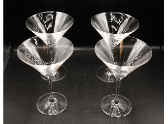 Lot Of 4 Stunning Martini Glasses