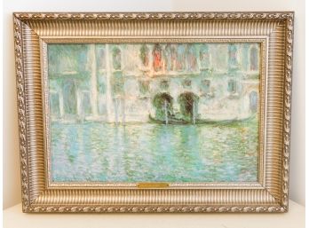 Claude Monet Stunning Oil On Board  - 1840-1926 - Repro L20.5 X H15'
