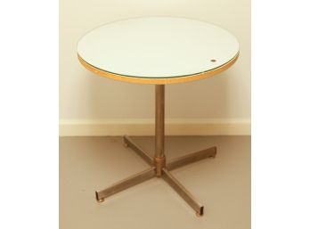 Beautiful Round Table W/ Glass Top - 24' Round X H25'