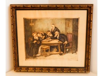 'argument Of The Scholars' 150/43 Signed Lithograph By Bernard Trebacz