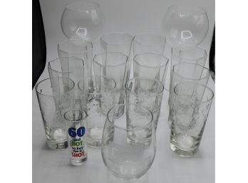 Assorted Lot Of Drinking Glasses